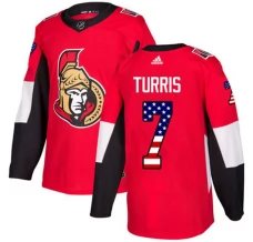 Miesten Ottawa Senators Kyle Turris 7 Pelipaita USA Flag Fashion Punainen Authentic