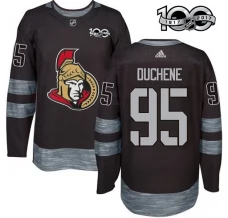 Miesten Ottawa Senators Matt Duchene 95 Pelipaita 1917-2017 100th Anniversary Patch Musta Authentic