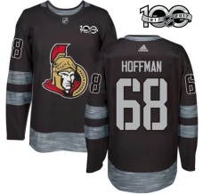 Miesten Ottawa Senators Mike Hoffman 68 Pelipaita 1917-2017 100th Anniversary Patch Musta Authentic
