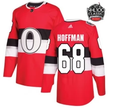 Miesten Ottawa Senators Mike Hoffman 68 Pelipaita 2017 100 Classic Patch Punainen Authentic