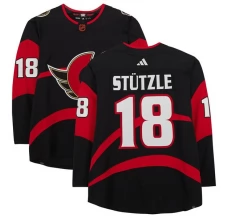 Miesten Ottawa Senators Tim Stützle 18 Pelipaita 2022-23 Reverse Retro Musta Authentic Vaihtoehtoinen