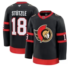 Miesten Ottawa Senators Tim Stützle 18 Pelipaita Musta Premium Koti