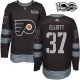 Miesten Philadelphia Flyers Brian Elliott 37 Pelipaita 1917-2017 100th Anniversary Patch Musta Authentic