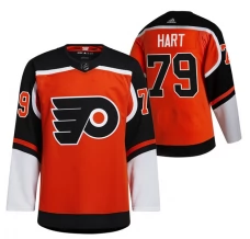 Miesten Philadelphia Flyers Carter Hart 79 Pelipaita 2020-21 Reverse Retro Oranger Authentic