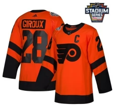 Miesten Philadelphia Flyers Claude Giroux 28 Pelipaita 2019 Stadium Series Patch Musta Authentic