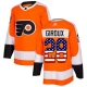 Miesten Philadelphia Flyers Claude Giroux 28 Pelipaita USA Flag Fashion Oranssi Authentic