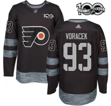Miesten Philadelphia Flyers Jakub Voracek 93 Pelipaita 1917-2017 100th Anniversary Patch Musta Authentic