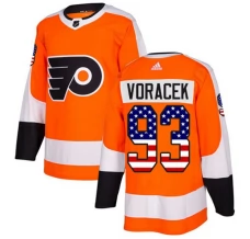 Miesten Philadelphia Flyers Jakub Voracek 93 Pelipaita USA Flag Fashion Oranssi Authentic