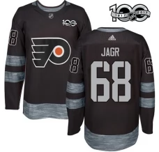 Miesten Philadelphia Flyers Jaromir Jagr 68 Pelipaita 1917-2017 100th Anniversary Patch Musta Authentic