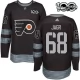 Miesten Philadelphia Flyers Jaromir Jagr 68 Pelipaita 1917-2017 100th Anniversary Patch Musta Authentic