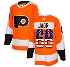 Miesten Philadelphia Flyers Jaromir Jagr 68 Pelipaita USA Flag Fashion Oranssi Authentic