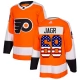 Miesten Philadelphia Flyers Jaromir Jagr 68 Pelipaita USA Flag Fashion Oranssi Authentic