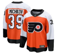 Miesten Philadelphia Flyers Matvei Michkov 39 Pelipaita Poltettu Oranssi Breakaway Koti