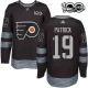 Miesten Philadelphia Flyers Nolan Patrick 19 Pelipaita 1917-2017 100th Anniversary Patch Musta Authentic