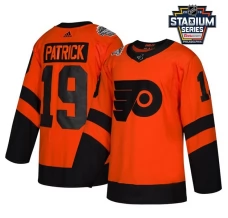 Miesten Philadelphia Flyers Nolan Patrick 19 Pelipaita 2019 Stadium Series Patch Musta Authentic