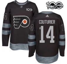Miesten Philadelphia Flyers Sean Couturier 14 Pelipaita 1917-2017 100th Anniversary Patch Musta Authentic