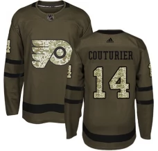 Miesten Philadelphia Flyers Sean Couturier 14 Pelipaita Camo Green Authentic