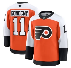Miesten Philadelphia Flyers Travis Konecny 11 Pelipaita Poltettu Oranssi Premium Koti