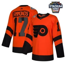 Miesten Philadelphia Flyers Wayne Simmonds 17 Pelipaita 2019 Stadium Series Patch Musta Authentic