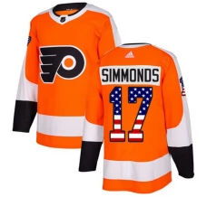 Miesten Philadelphia Flyers Wayne Simmonds 17 Pelipaita USA Flag Fashion Oranssi Authentic