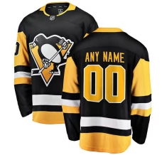 Miesten Pittsburgh Penguins Custom Pelipaita Musta Breakaway Koti