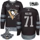 Miesten Pittsburgh Penguins Evgeni Malkin 71 Pelipaita 2017 Stanley Cup Champions 100th Anniversary Patches Musta Authentic