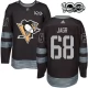Miesten Pittsburgh Penguins Jaromir Jagr 68 Pelipaita 1917-2017 100th Anniversary Patch Musta Authentic