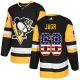 Miesten Pittsburgh Penguins Jaromir Jagr 68 Pelipaita USA Flag Fashion Musta Authentic