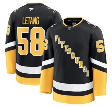 Miesten Pittsburgh Penguins Kris Letang 58 Pelipaita Musta Premium Vaihtoehtoinen