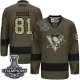 Miesten Pittsburgh Penguins Phil Kessel 81 Pelipaita 2017 Stanley Cup Champions Patch Camo Green Authentic