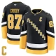 Miesten Pittsburgh Penguins Sidney Crosby 87 Pelipaita Captain Patch Musta Premium Vaihtoehtoinen