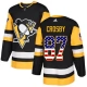 Miesten Pittsburgh Penguins Sidney Crosby 87 Pelipaita USA Flag Fashion Musta Authentic