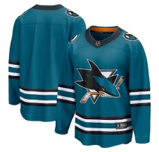 Miesten San Jose Sharks Blank Pelipaita Teal Breakaway Koti