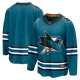 Miesten San Jose Sharks Blank Pelipaita Teal Breakaway Koti