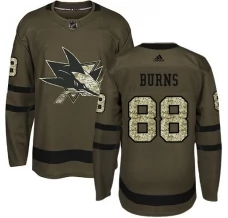 Miesten San Jose Sharks Brent Burns 88 Pelipaita Camo Green Authentic