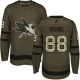 Miesten San Jose Sharks Brent Burns 88 Pelipaita Camo Green Authentic