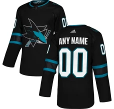 Miesten San Jose Sharks Custom Pelipaita 2018-19 Musta Authentic