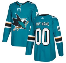 Miesten San Jose Sharks Custom Pelipaita Teal Authentic
