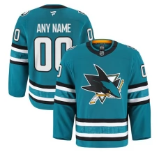 Miesten San Jose Sharks Custom Pelipaita Teal Authentic Pro Koti