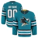 Miesten San Jose Sharks Custom Pelipaita Teal Authentic Pro Koti