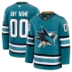 Miesten San Jose Sharks Custom Pelipaita Teal Premium Koti