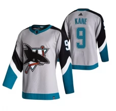 Miesten San Jose Sharks Evander Kane 9 Pelipaita 2020-21 Reverse Retro Harmaa Authentic