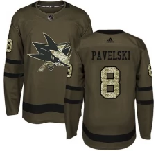Miesten San Jose Sharks Joe Pavelski 8 Pelipaita Camo Green Authentic
