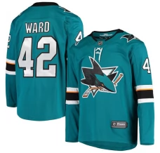 Miesten San Jose Sharks Joel Ward 42 Pelipaita 2021-22 Teal Breakaway Koti