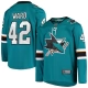 Miesten San Jose Sharks Joel Ward 42 Pelipaita 2021-22 Teal Breakaway Koti