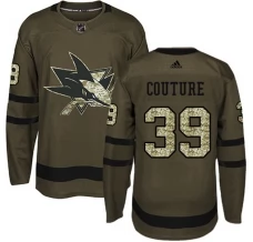 Miesten San Jose Sharks Logan Couture 39 Pelipaita Camo Green Authentic