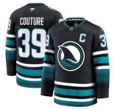Miesten San Jose Sharks Logan Couture 39 Pelipaita Musta Premium Vaihtoehtoinen