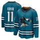 Miesten San Jose Sharks Luke Kunin 11 Pelipaita Teal Breakaway Koti