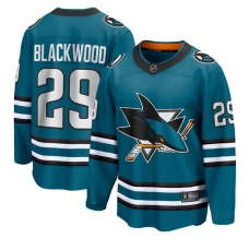 Miesten San Jose Sharks Mackenzie Blackwood 29 Pelipaita Teal Breakaway Koti