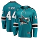 Miesten San Jose Sharks Marc-Edouard Vlasic 44 Pelipaita 2021-22 Teal Premier Breakaway Koti